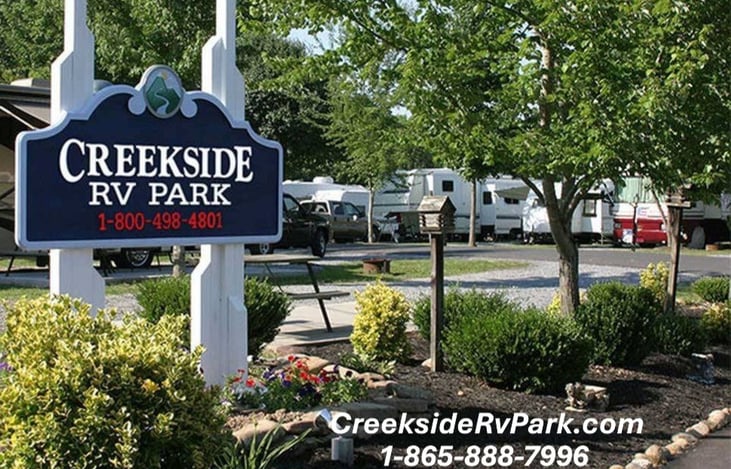 Recommended RV Resort: Creekside RV Park in Pigeon Forge, TN.