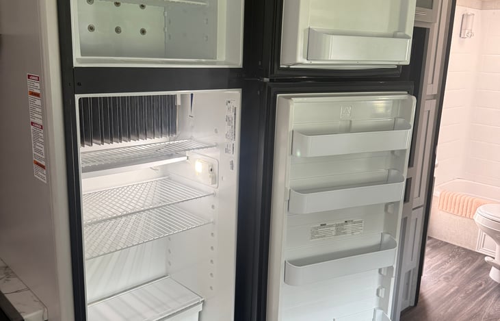 Fridge and freezer.