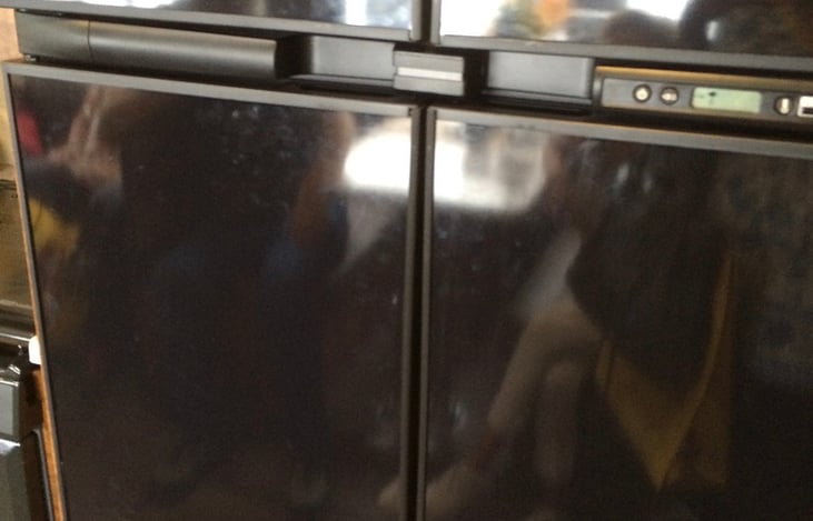 Standard double door  home refrigerator and freezer.