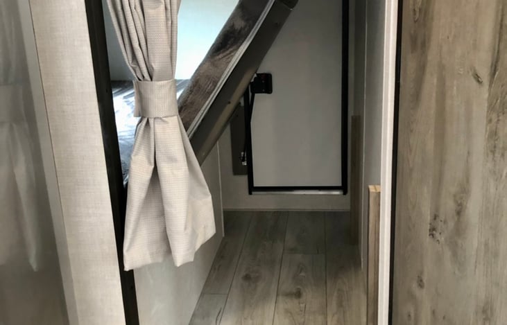 Inside view of under bunk storage.