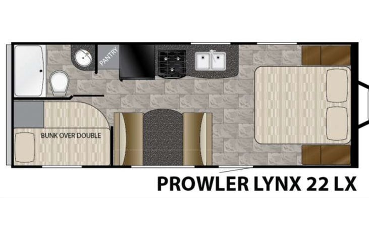 Representative floor plan provided by a trusted RVshare partner.