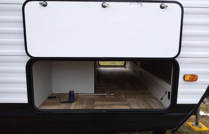 Large pass-through storage.