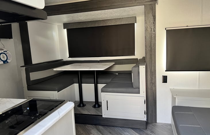 View from the doorway looking in to the trailer