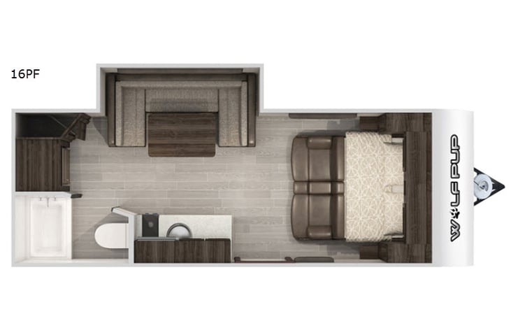 Representative floor plan provided by a trusted RVshare partner.