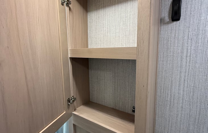 Spacious bathroom cabinet with plenty of room for your personal items.