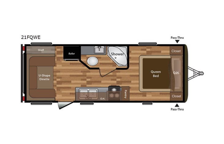 Representative floor plan provided by a trusted RVshare partner.