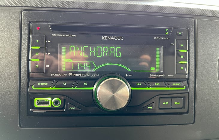 Radio/CD speakers tied to entire RV, for belting out your favorite tunes in the midnight sun.