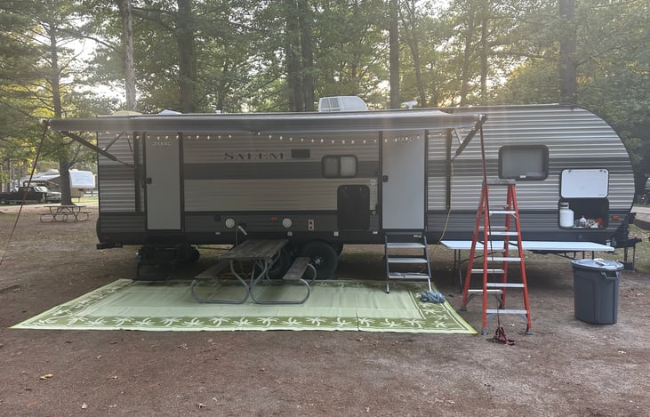 Setup at Pioneer Park, Muskegon