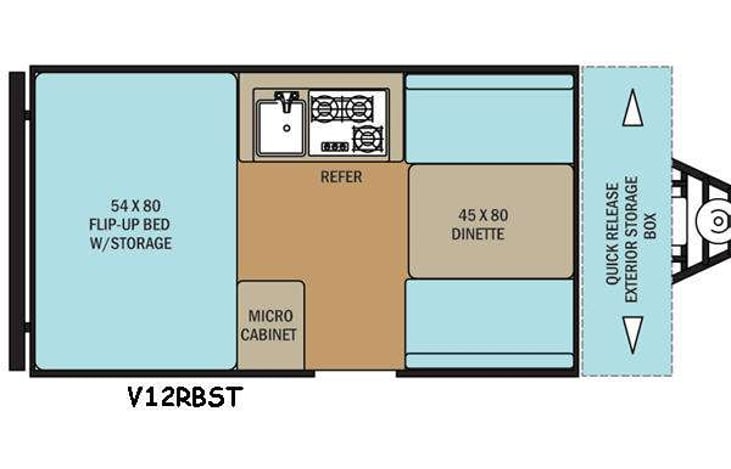 Representative floor plan provided by a trusted RVshare partner.