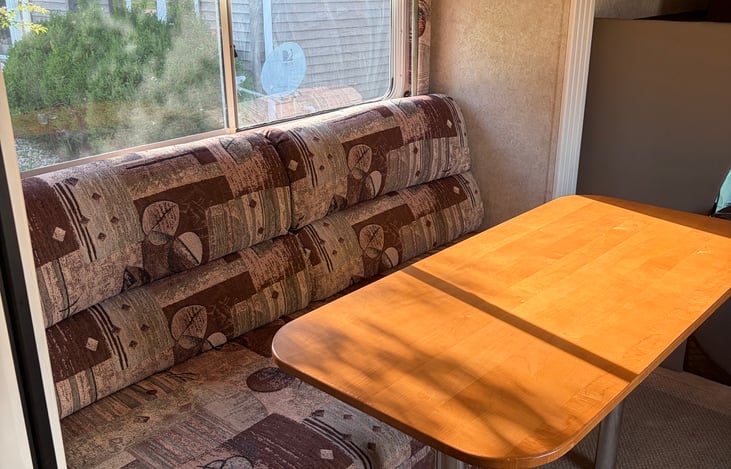 Dinette, folds down into a full size bed.