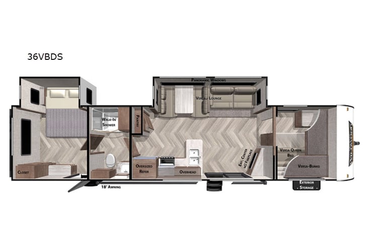 Representative floor plan provided by a trusted RVshare partner.