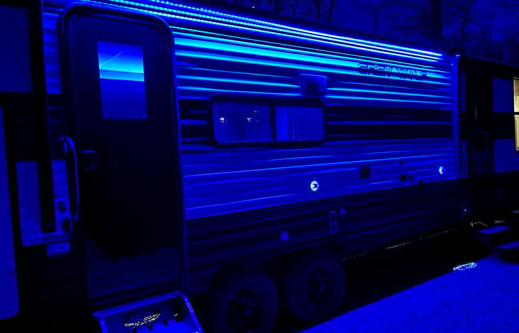 Cool Blue LED exterior Awning light