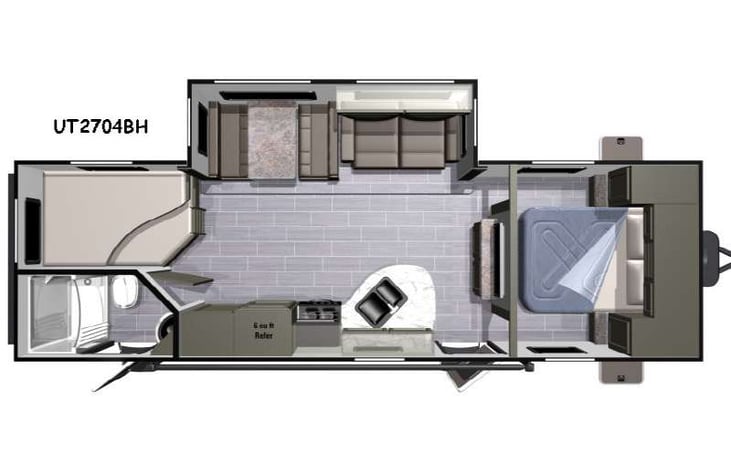 Representative floor plan provided by a trusted RVshare partner.
