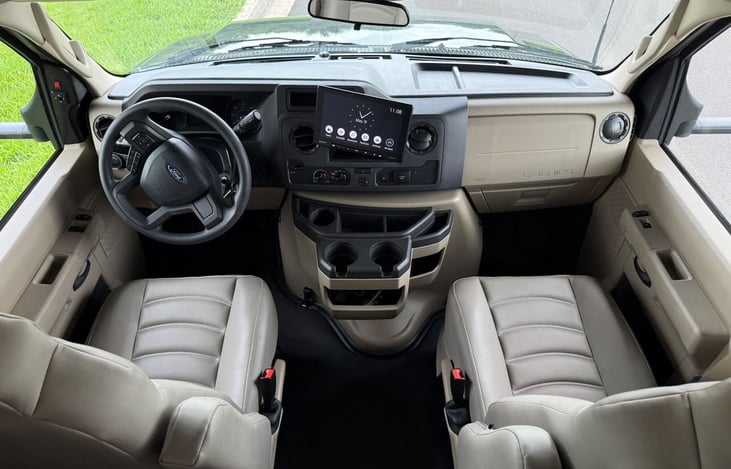 Cockpit with upgraded leather seats
