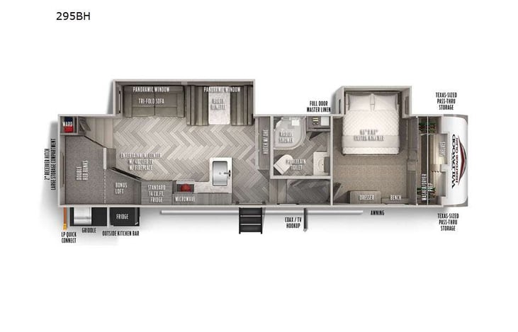 Representative floor plan provided by a trusted RVshare partner.