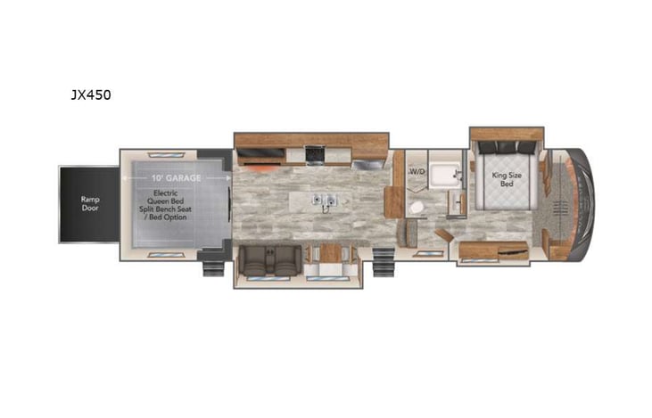 Representative floor plan provided by a trusted RVshare partner.