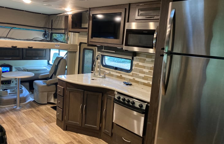 Kitchen and driver cockpit