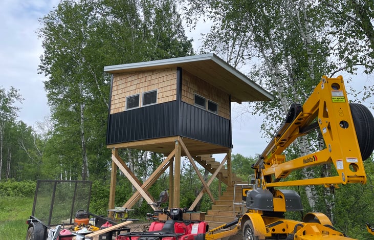 During construction of the New wildlife Tower last fall!