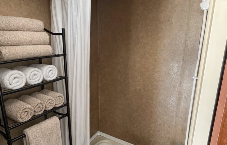 Private toilet and shower