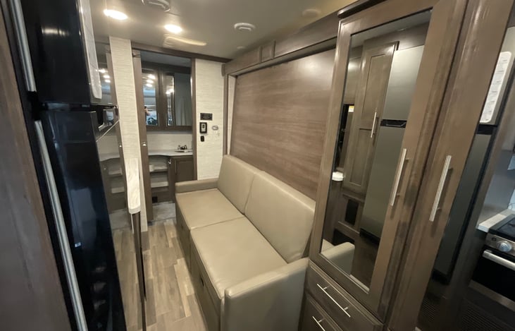 Great couch during the day and a queen size bed for the night