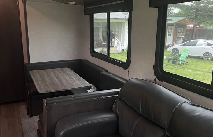 Couch and table both make into beds.