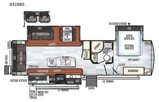2020 Rockwood Signature 8328BS, big living area!