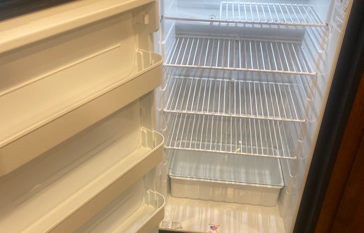 Inside fridge