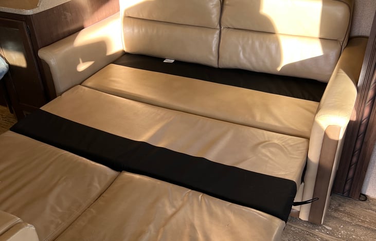 Couch bed folded out