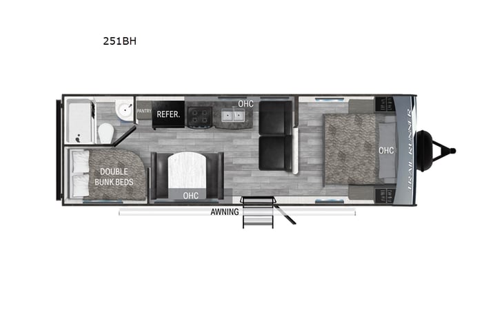 Representative floor plan provided by a trusted RVshare partner.