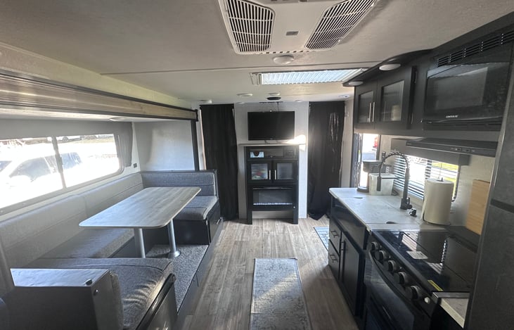 Roku WiFi TV.
Slide out kitchenette.