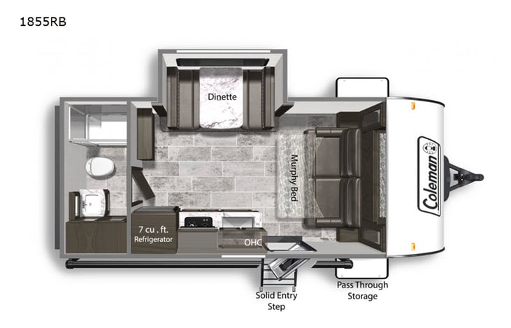 Representative floor plan provided by a trusted RVshare partner.