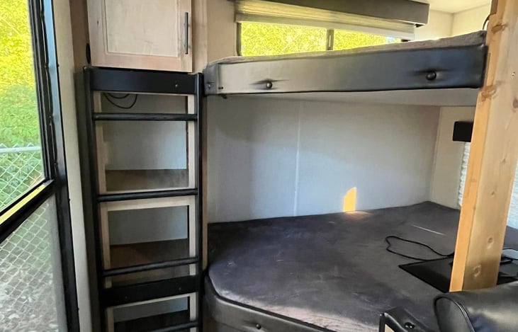 Full size bunk bed with plenty of storage!