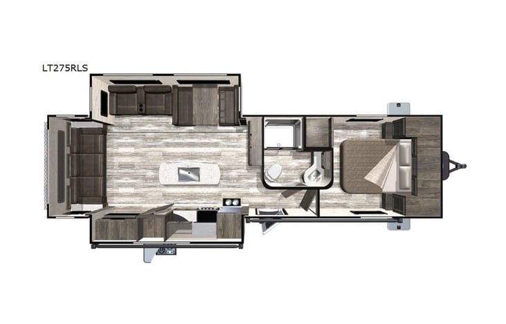Representative floor plan provided by a trusted RVshare partner.