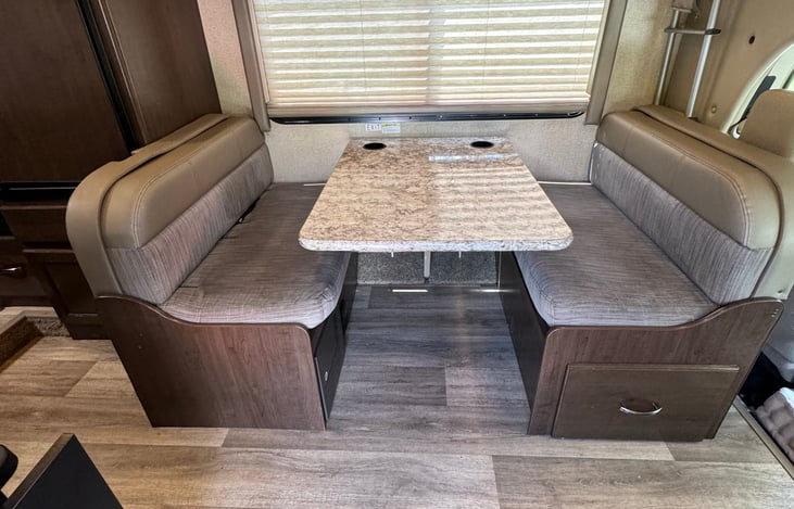 Dinette converts to bed.