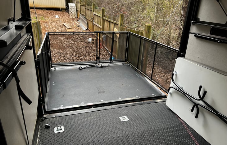 Walk-out deck.