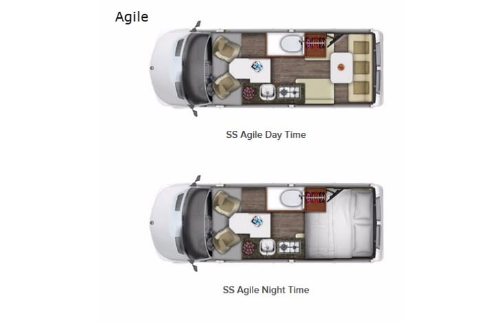 Representative floor plan provided by a trusted RVshare partner.