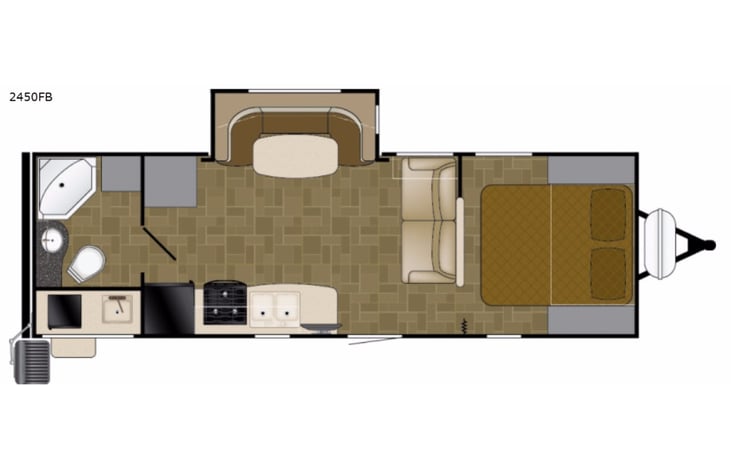 Representative floor plan provided by a trusted RVshare partner.