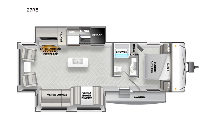 Representative floor plan provided by a trusted RVshare partner.