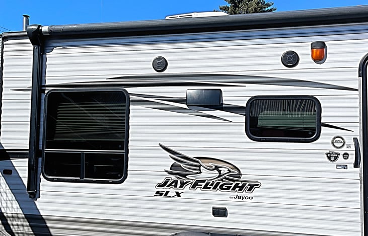 Large awning for staying shady on those sunny days