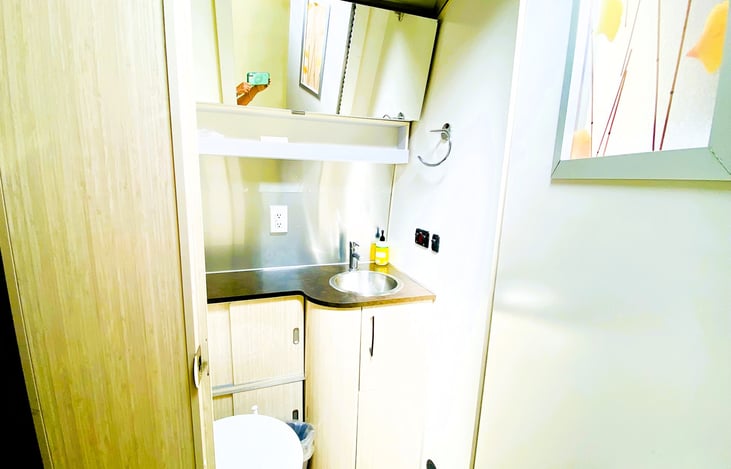 Compact Bathroom Sink – Clean and Functional RV Setup