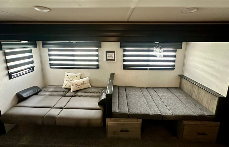 Living area converts to extra sleeping space