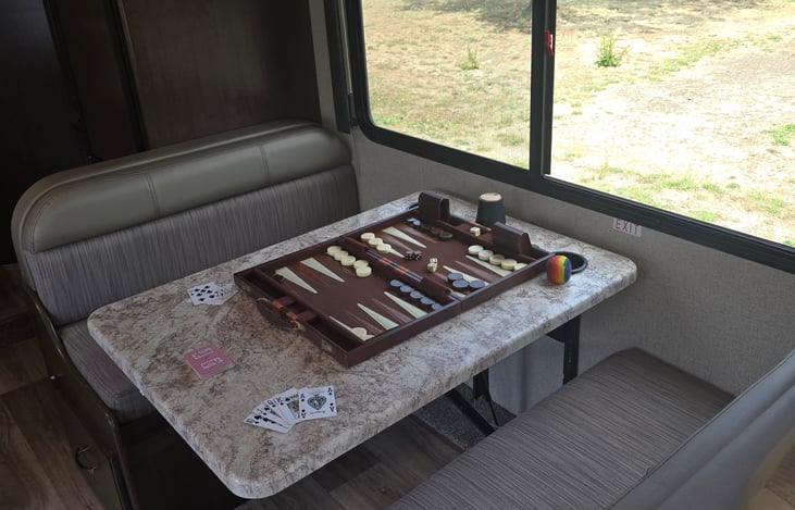 Kitchenette which turns into full size bed