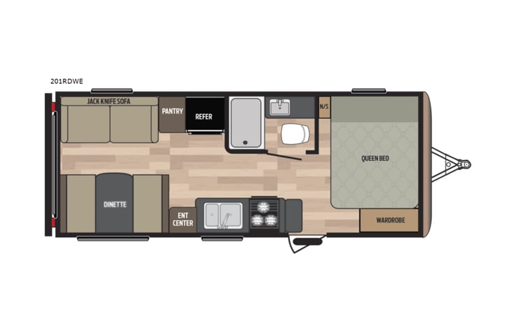 Representative floor plan provided by a trusted RVshare partner.