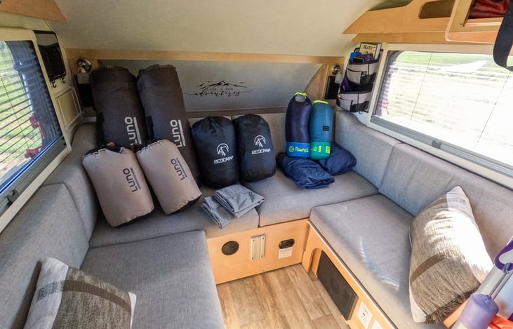 Sleeping Pad, pillows, blankets