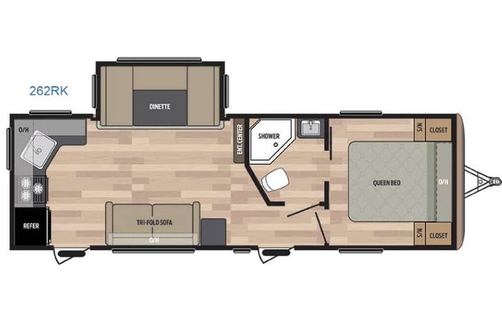 Representative floor plan provided by a trusted RVshare partner.