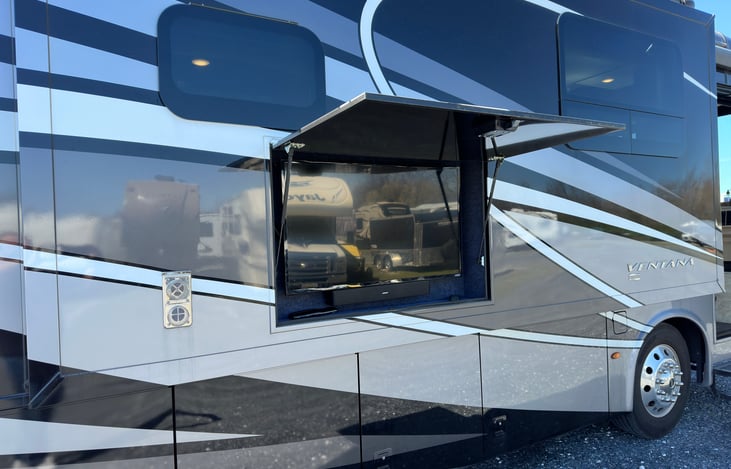 Outside TV with Bose Sound Bar