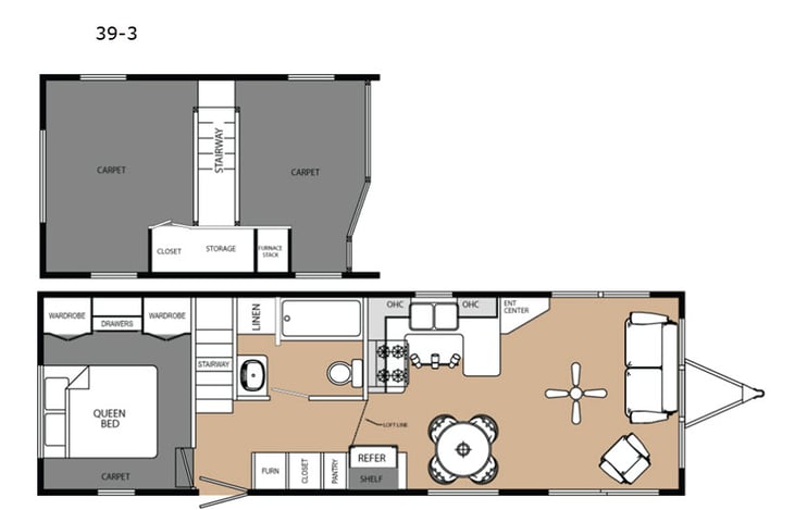 Representative floor plan provided by a trusted RVshare partner.