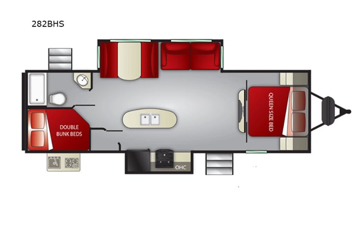 Representative floor plan provided by a trusted RVshare partner.