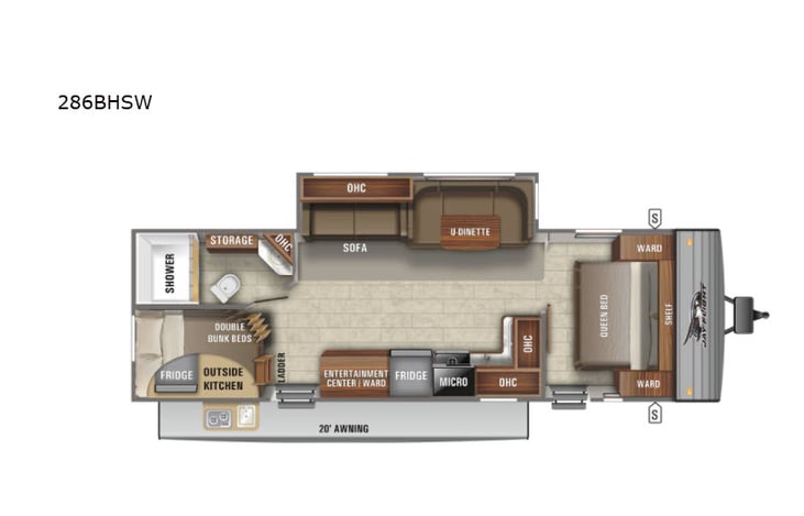 Representative floor plan provided by a trusted RVshare partner.