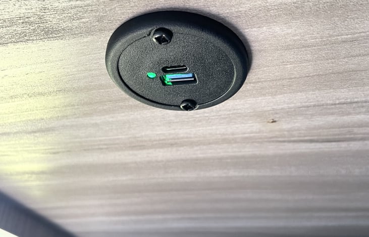 USB chargers throughout trailer